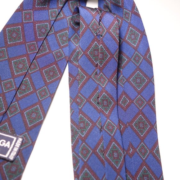 Vintage Balenciaga Silk Diamond Pattern Tie Made In Italy - Picture 3 of 7